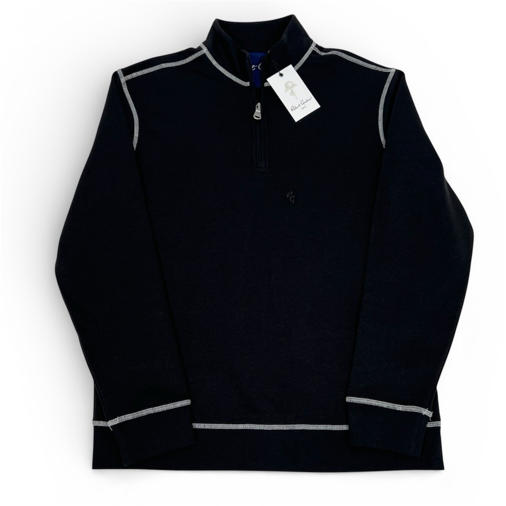 Robert Graham Sweater Men's Classic Fit 1/4 Zip Fleece Pullover Small NWT